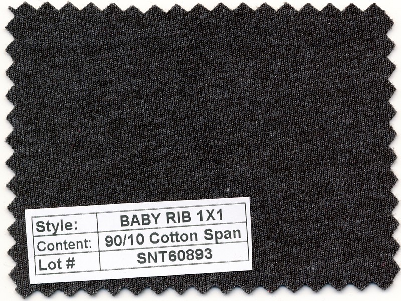 Baby Rib 1x1 Cotton Spandex